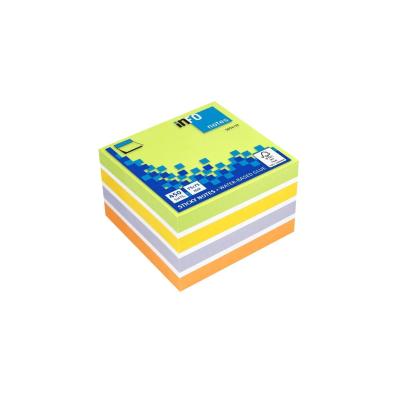 Global Notes inFO Cubo de 450 Notas Adhesivas 75 x 75mm - Certificacion FSC? - Colores Amarillo, Naranja, Violeta, Blanco y Verde