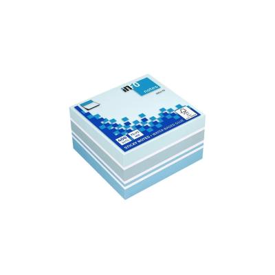 Global Notes inFO Cubo de 400 Notas Adhesivas 75 x 75mm - Certificacion FSC? - Colores Azul Reciclado, Azul Pastel, Ultra Azul y Blanco