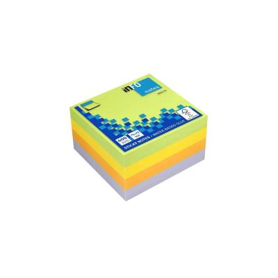 Global Notes inFO Cubo de 400 Notas Adhesivas 75 x 75mm - Certificacion FSC? - Colores Amarillo, Violeta, Naranja y Verde
