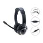 Conceptronic Auriculares con Microfono Flexible - Almohadillas Acolchadas - Diadema Ajustable - Control de Volumen - Cable de 2m - Color Negro