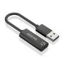Aisens Conversor USB-A a Audio 48KHz - USB-A/M-JACK 3.5/H - 10cm - Color Negro