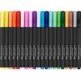 Faber-Castell Black Edition Pack de 20 Rotuladores Punta Pincel - Tinta a Base de Colorantes Alimentarios - Colores Surtidos