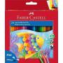Faber-Castell Classic Colour Acuarelable Pack de 24 Lapices de Colores Hexagonales Acuarelables + Pincel - Resistencia a la Rotura - Colores Surtidos