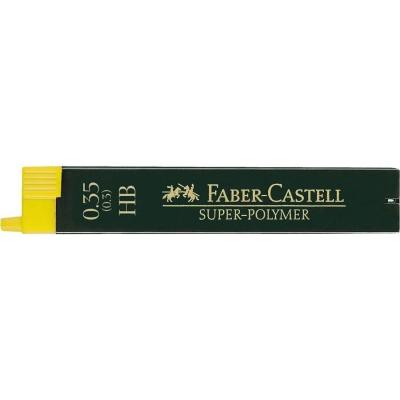 Faber-Castell 9063 Pack de 12 Minas Super-Polymer para Portaminas 0.3 HB - Resistentes y Suaves