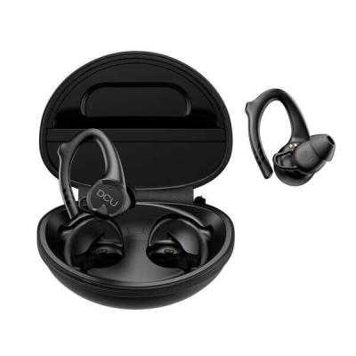 DCU Tecnologic Earbuds Bluetooth Sport Earhook IPX-6 - Auriculares Inalambricos Diseñados para Deportistas - Ganchos para Las Orejas que Garantizan Ajuste Seguro - Resistencia al Agua IPX-6 - Calidad de Sonido Excepcional - Color Negro