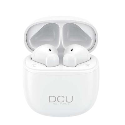 DCU Tecnologic Auriculares Mini Mate Bluetooth 5.1 - Diseño Elegante y sin Cables - Bateria de Larga Duracion - Sonido de Alta Calidad - Conexion Estable - Ideal para Disfrutar de tu Musica Favorita - Color Blanco