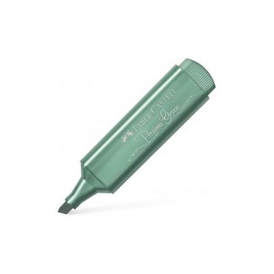 Faber-Castell Rotulador Marcador Fluorescente Textliner 46 - Punta Biselada - Trazo entre 1.2mm y 5mm - Tinta con Base de Agua - Color Verde Metalico