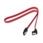 Aisens Cable SATA III Datos 6G Datos Acodado con Anclajes - 0.5m para Disco Duro SATA I - II - III SSD - Color Rojo