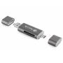 NGS 5 en 1 Mini Lector de Tarjetas USB-C - Micro USB y USB 2.0 - MicroSD y SD