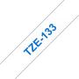 Brother TZe133 Cinta Laminada Generica de Etiquetas - Texto azul sobre fondo transparente - Ancho 12mm x 8 metros