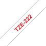 Brother TZe222 Cinta Laminada Generica de Etiquetas - Texto rojo sobre fondo blanco - Ancho 9mm x 8 metros