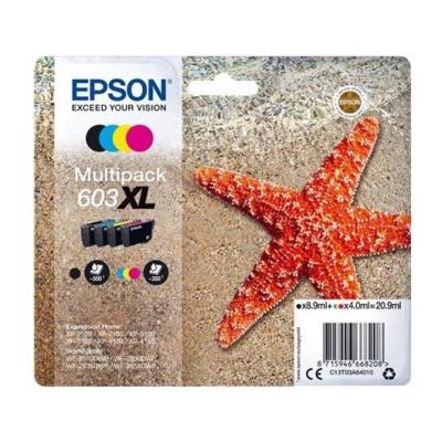 Epson 603XL Pack de 4 Cartuchos de Tinta Originales - C13T03A64010