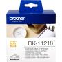 Brother DK11218 - Etiquetas Originales Precortadas Circulares - 24 mm de Diametro - 1000 Unidades - Texto negro sobre fondo blanco