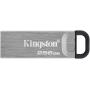 Kingston DataTraveler Kyson Memoria USB 256GB - 3.2 Gen 1 - 200 MB/s en Lectura - Diseño Metalico - Color Plata (Pendrive)