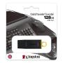 Kingston DataTraveler Exodia Memoria USB 128GB - USB 3.2 Gen 1 - Con Tapa - Enganche para Llavero - Color Negro (Pendrive)